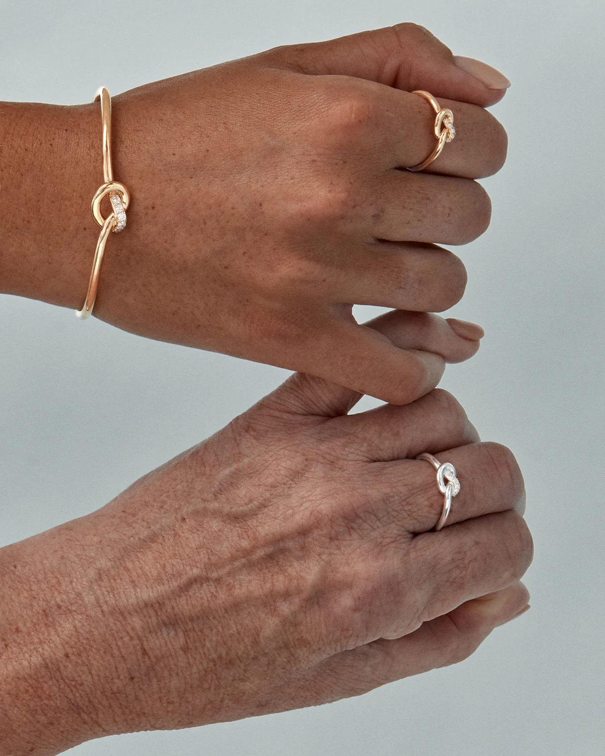 18k Gold Vermeil Love Knot Lab-Grown Diamond Ring - Image 4