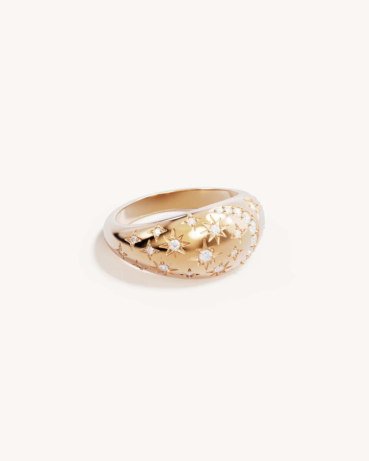 18k Gold Vermeil My Moon and Stars Ring - Image 3