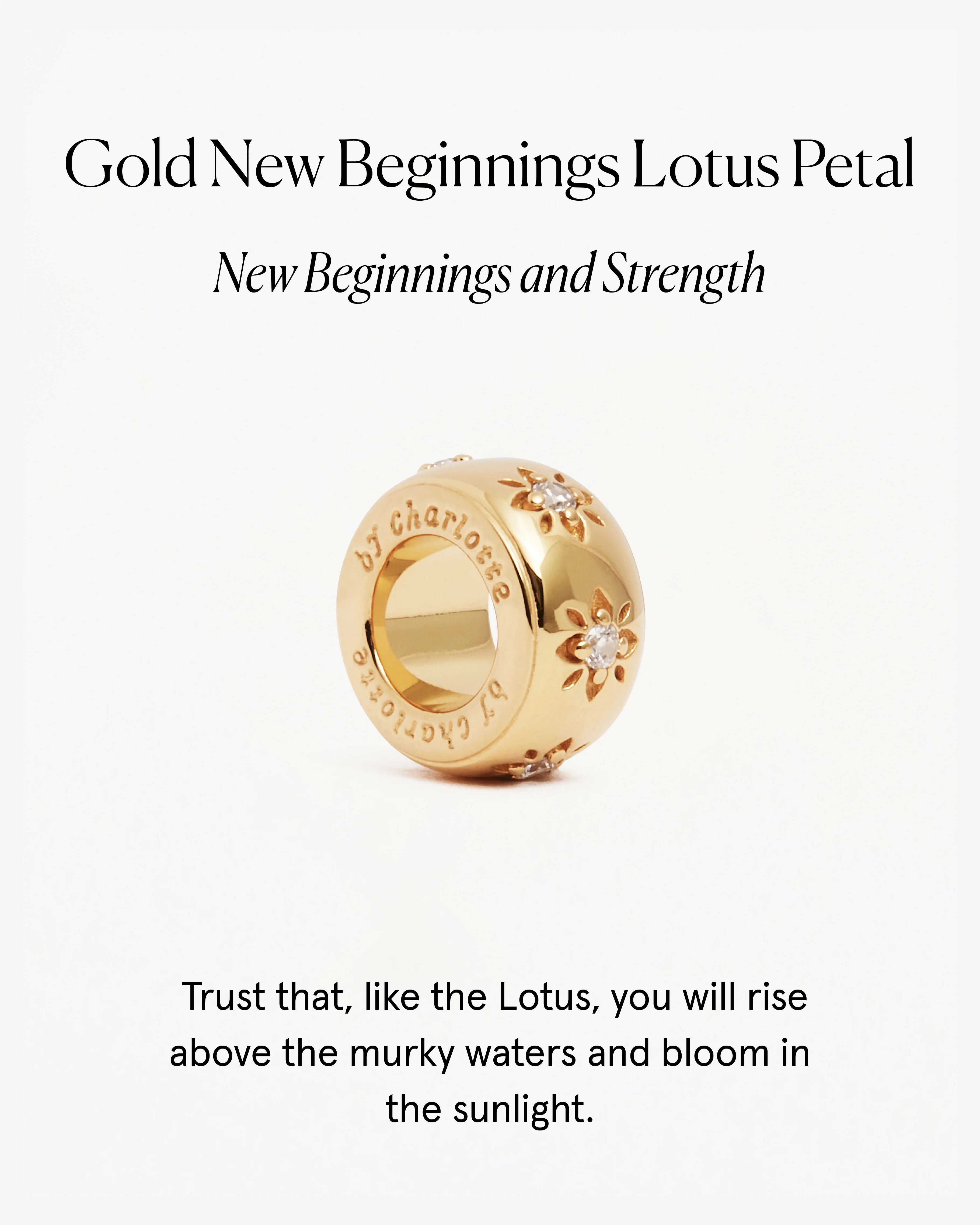 18k Gold Vermeil New Beginnings Lotus Petal Charm - Image 5