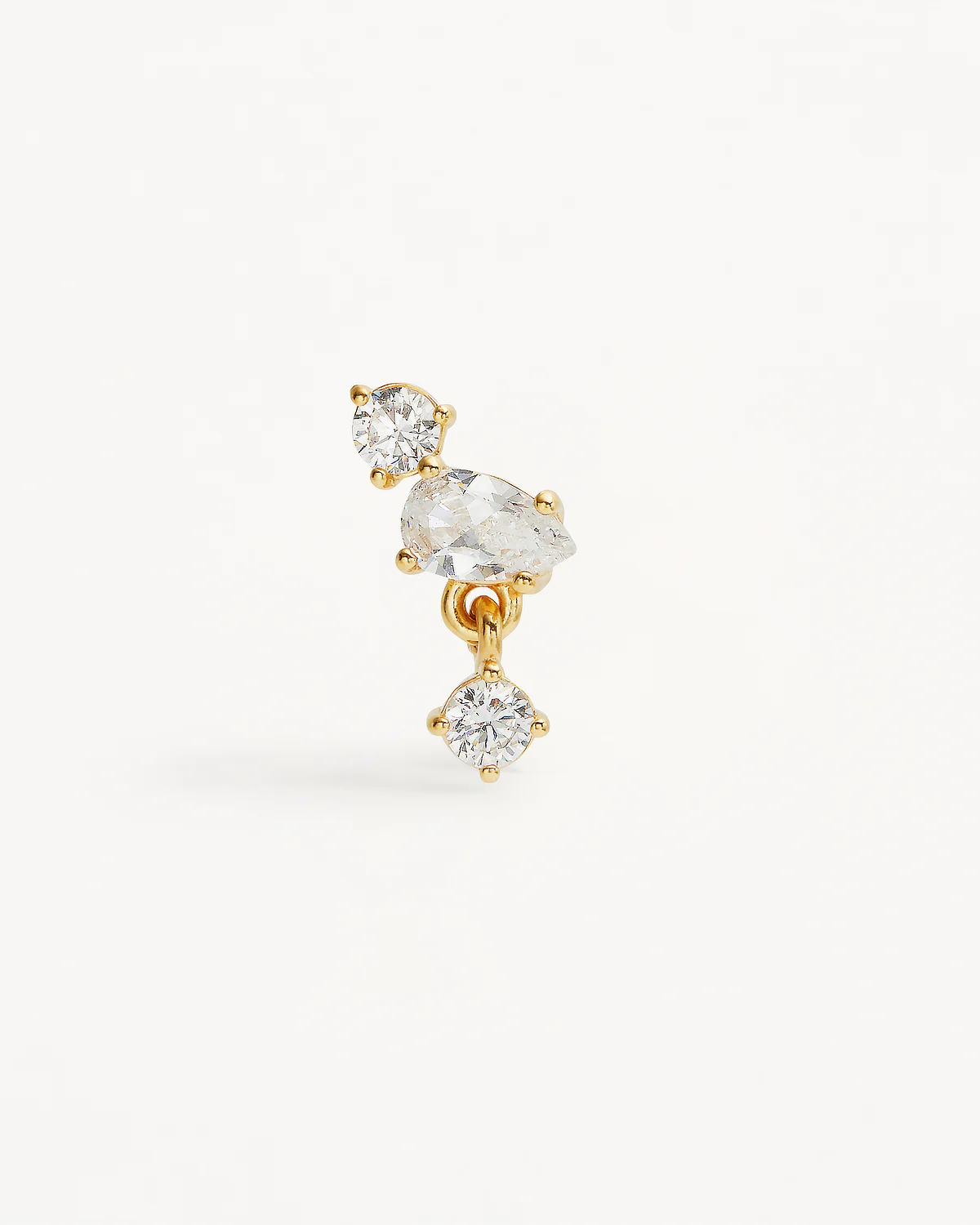 18k Gold Vermeil No Rain, No Flowers Stud Earrings - Image 3