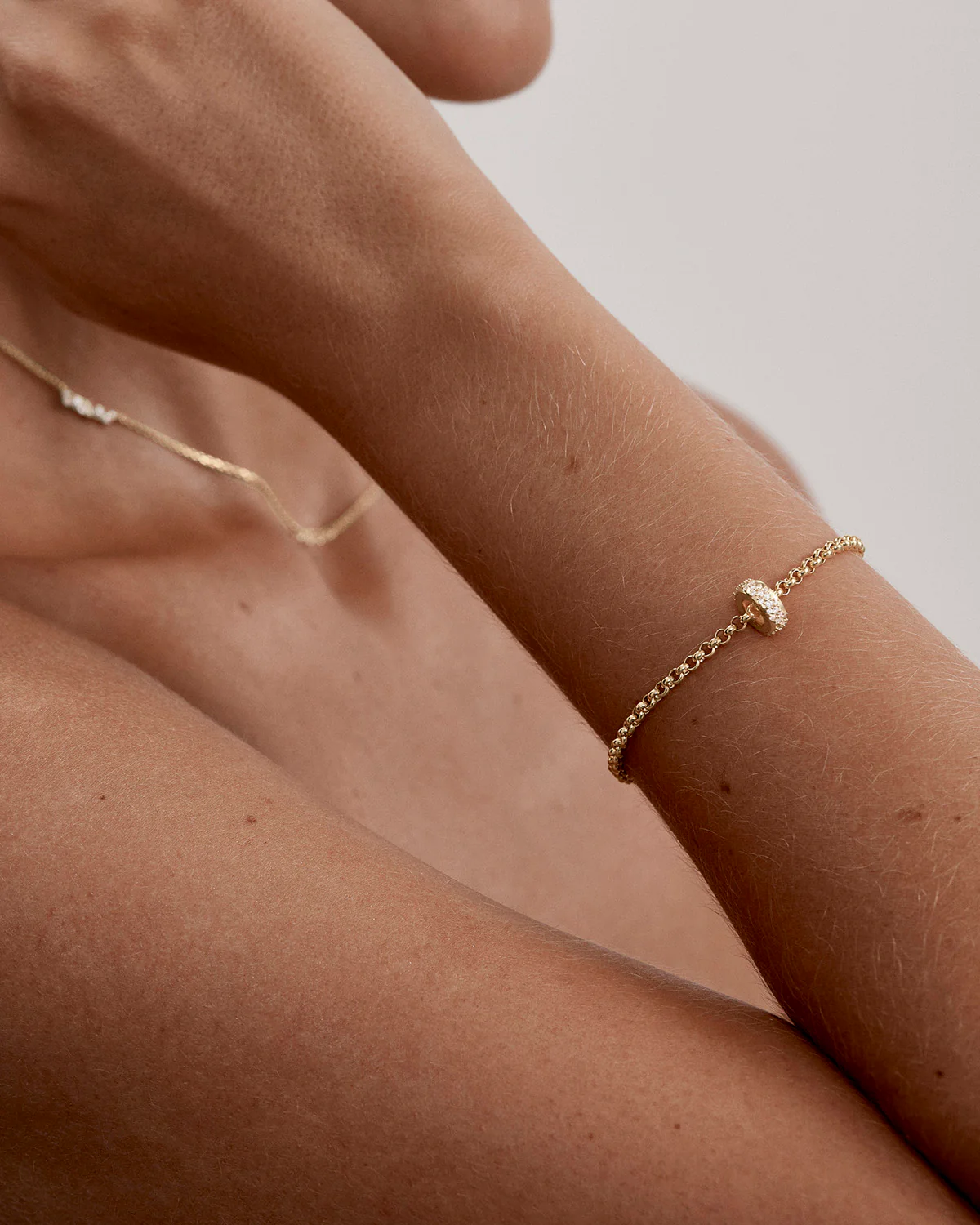 18k Gold Vermeil Scattered Light Petal Charm - Image 2