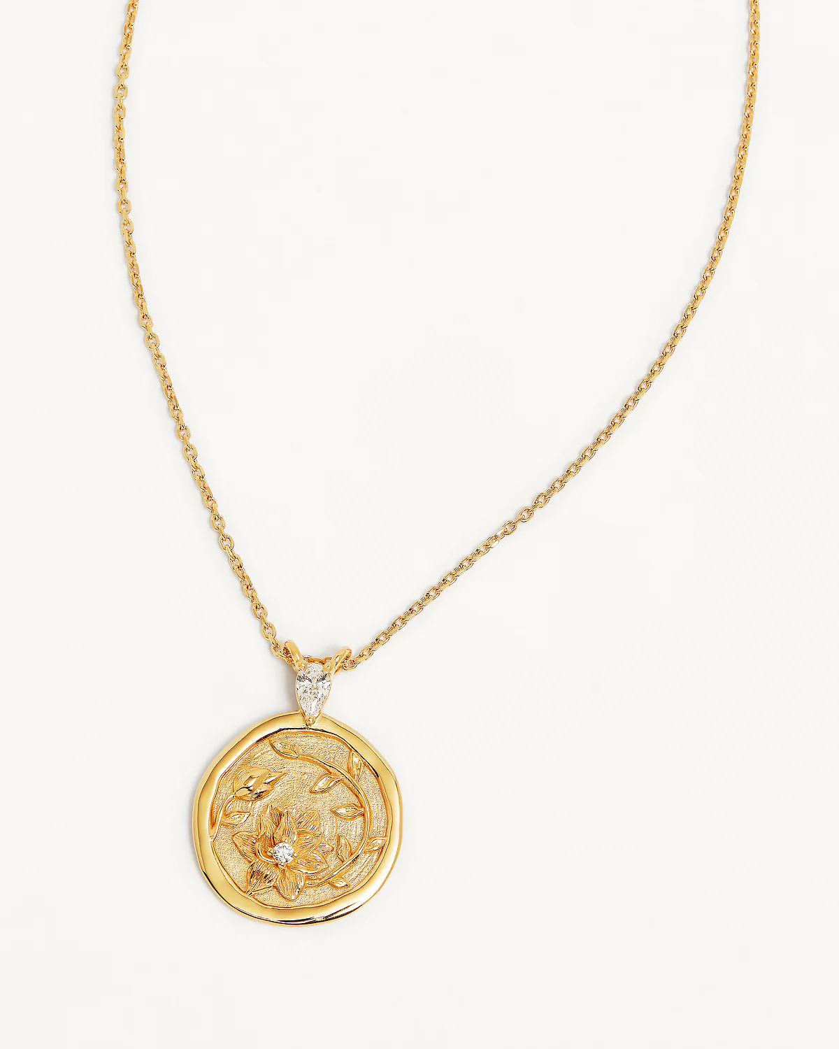 18k Gold Vermeil Serene Lotus Necklace - Image 3