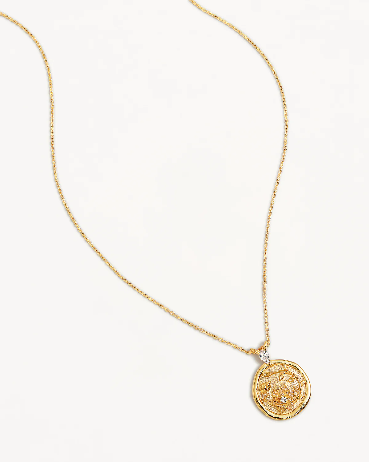 18k Gold Vermeil Serene Lotus Necklace - Image 4