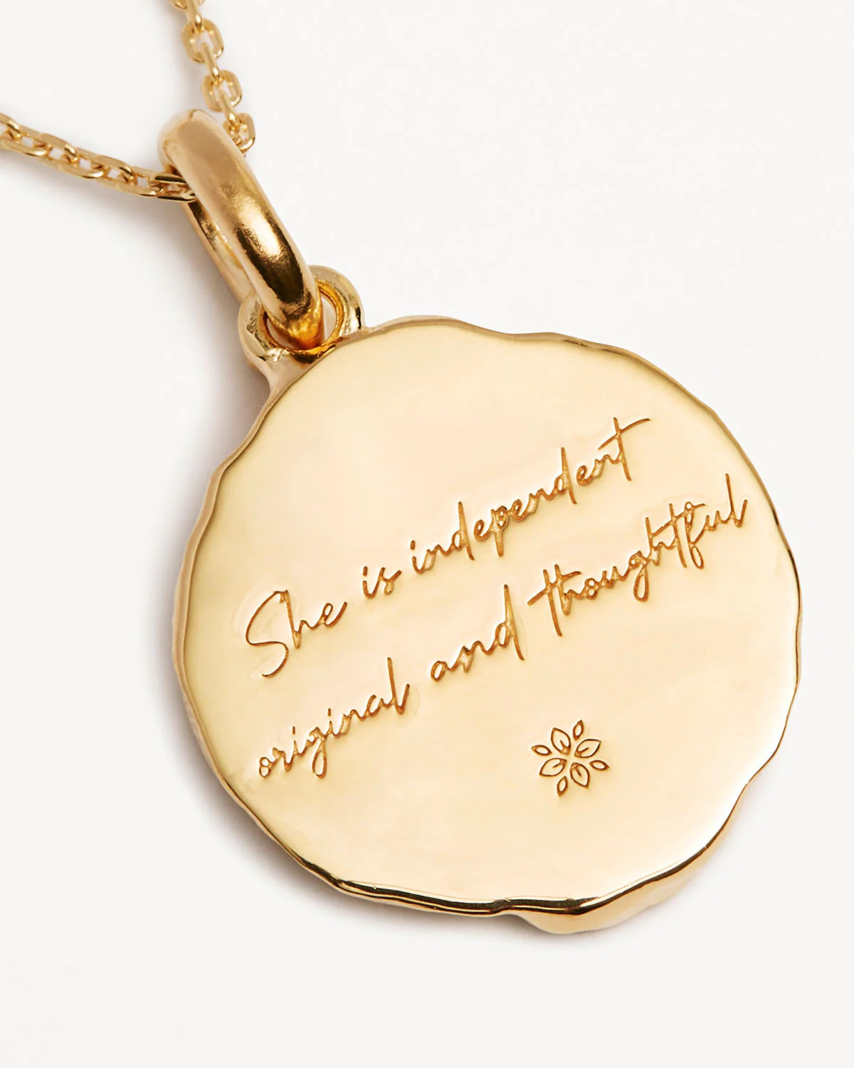 18k Gold Vermeil She is Zodiac Necklace - Aquarius - Image 4