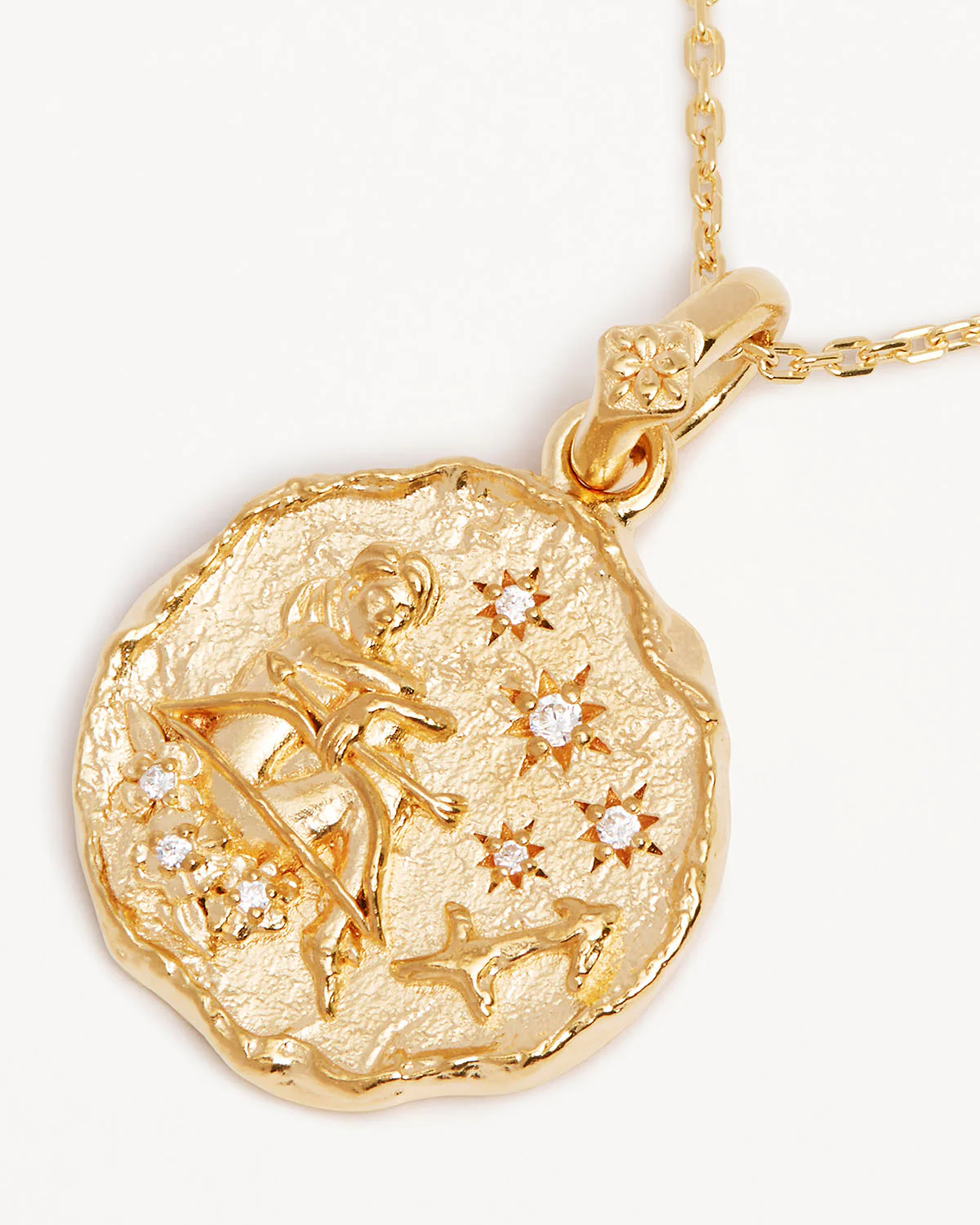 18k Gold Vermeil She is Zodiac Necklace - Sagittarius - Image 3