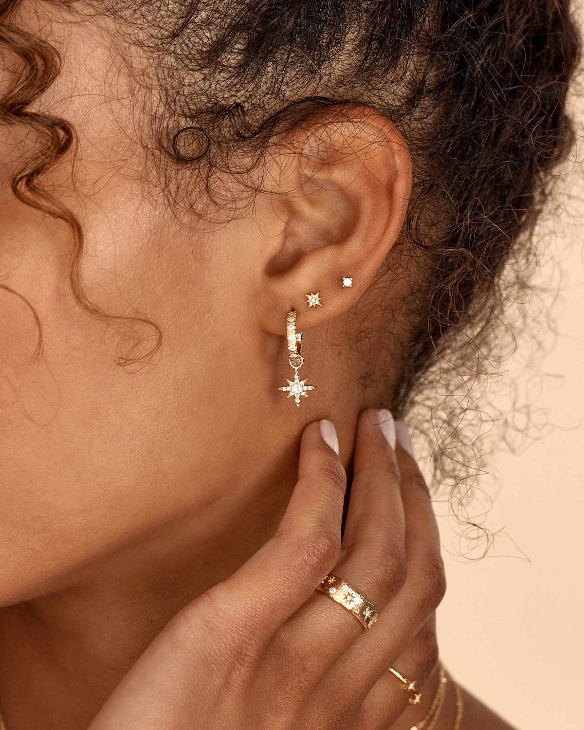 18k Gold Vermeil Starlight Earrings - Image 4