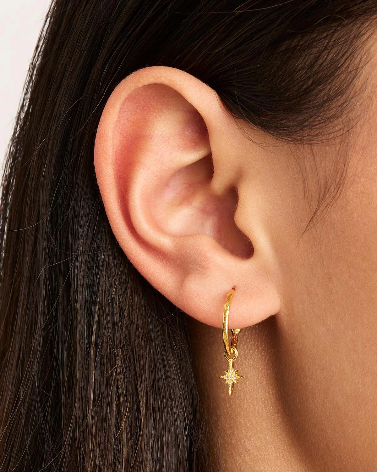 18k Gold Vermeil Starlight Hoops - Image 4