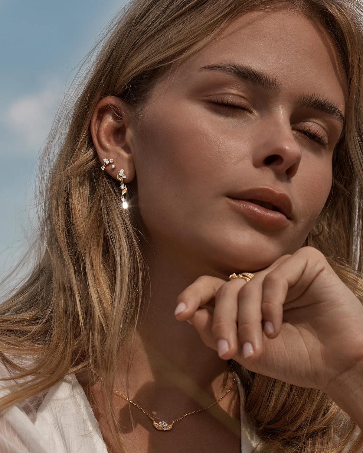18k Gold Vermeil Through the Seasons Drop Earrings - Image 4