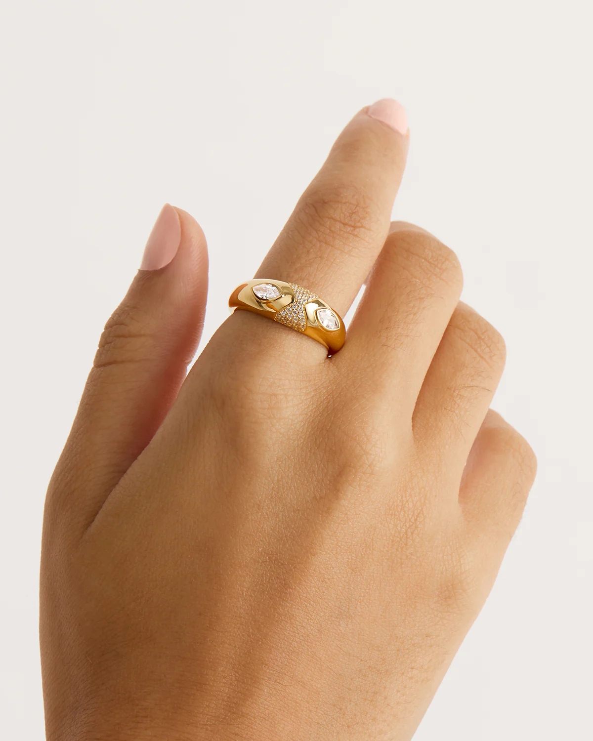 18k Gold Vermeil Watchful Gaze Ring - Image 2
