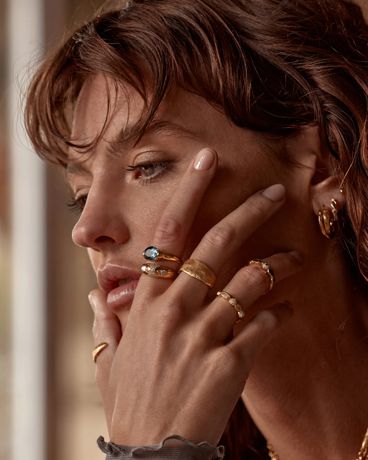 18k Gold Vermeil Watchful Gaze Ring - Image 5
