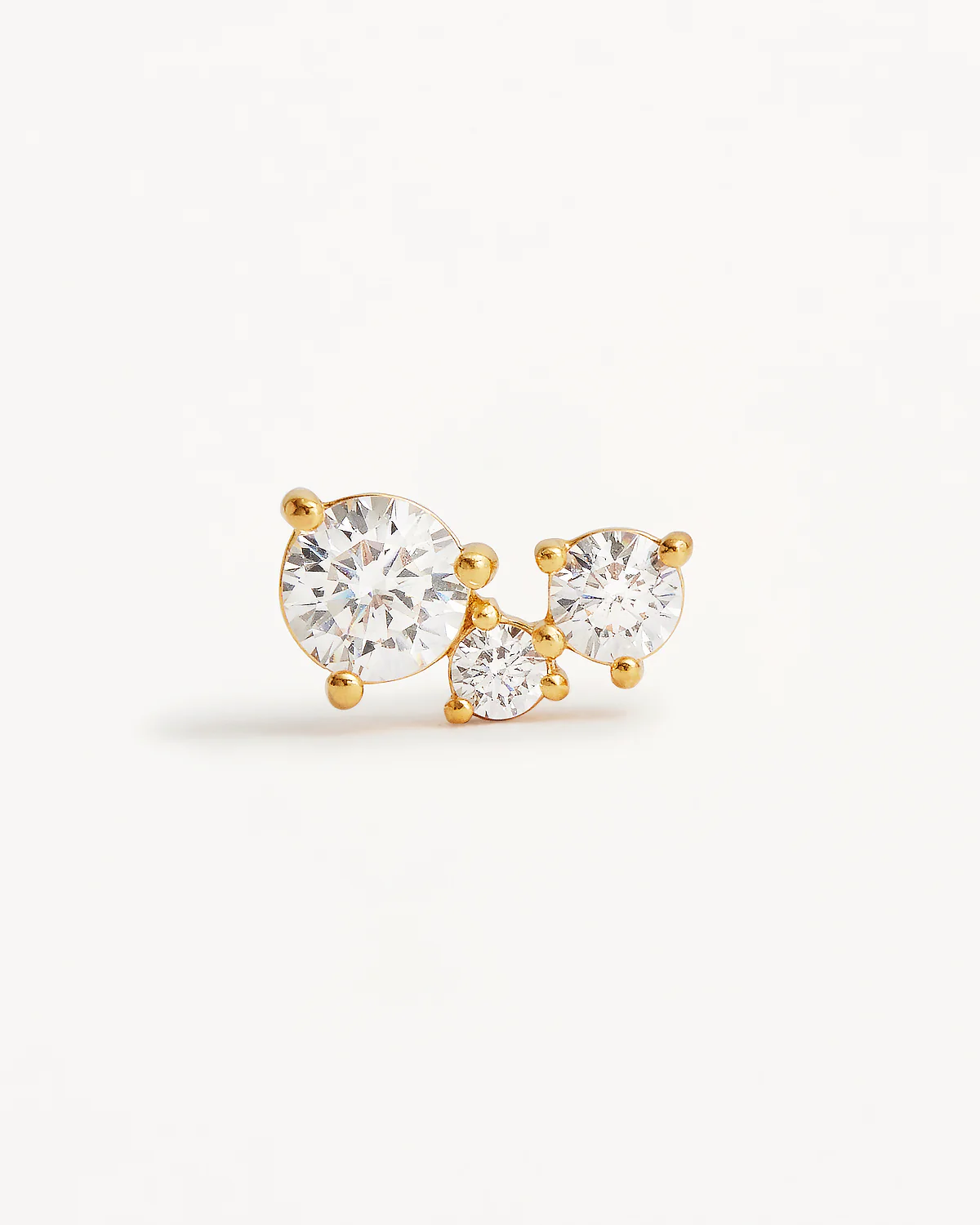 18k Gold Vermeil Whispers of Love Stud Earrings - Image 3