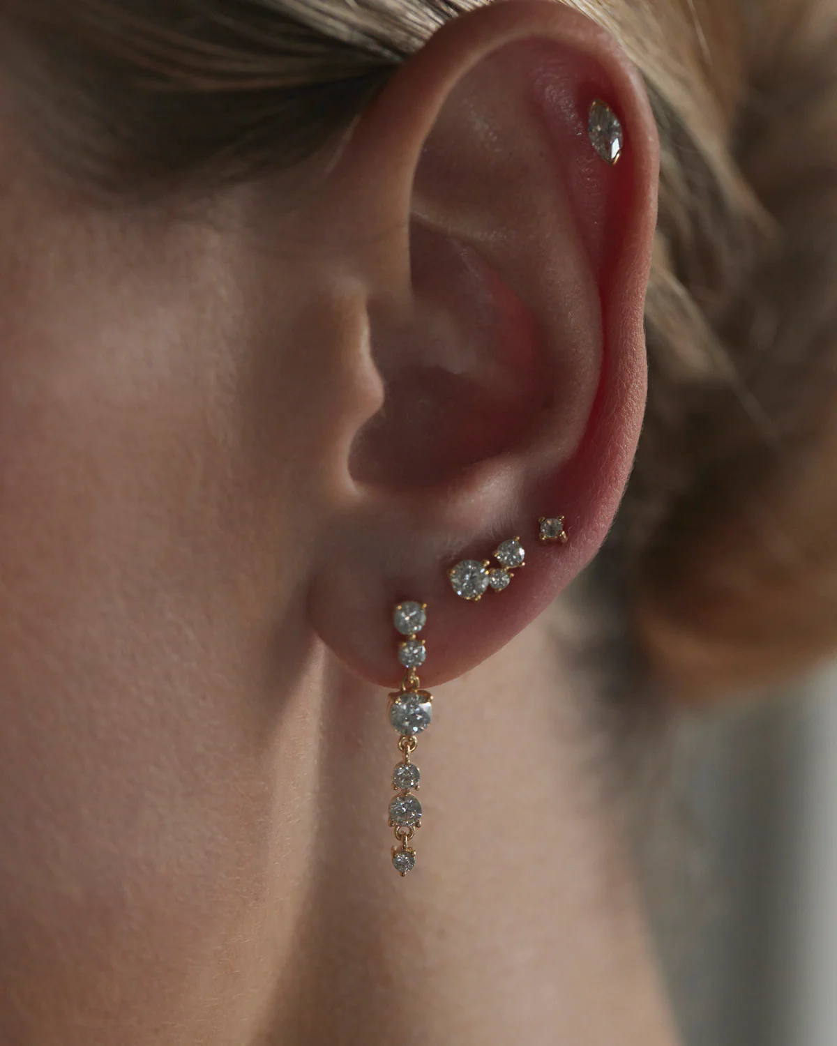 18k Gold Vermeil Whispers of Love Stud Earrings - Image 5
