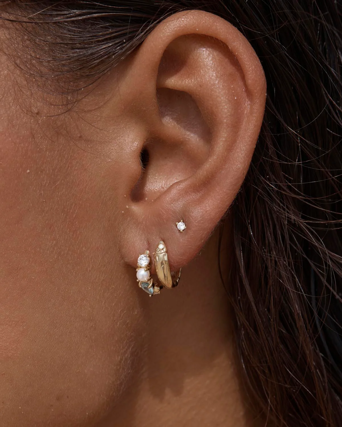 18k Gold Vermeil Wishing Hoops - Image 2