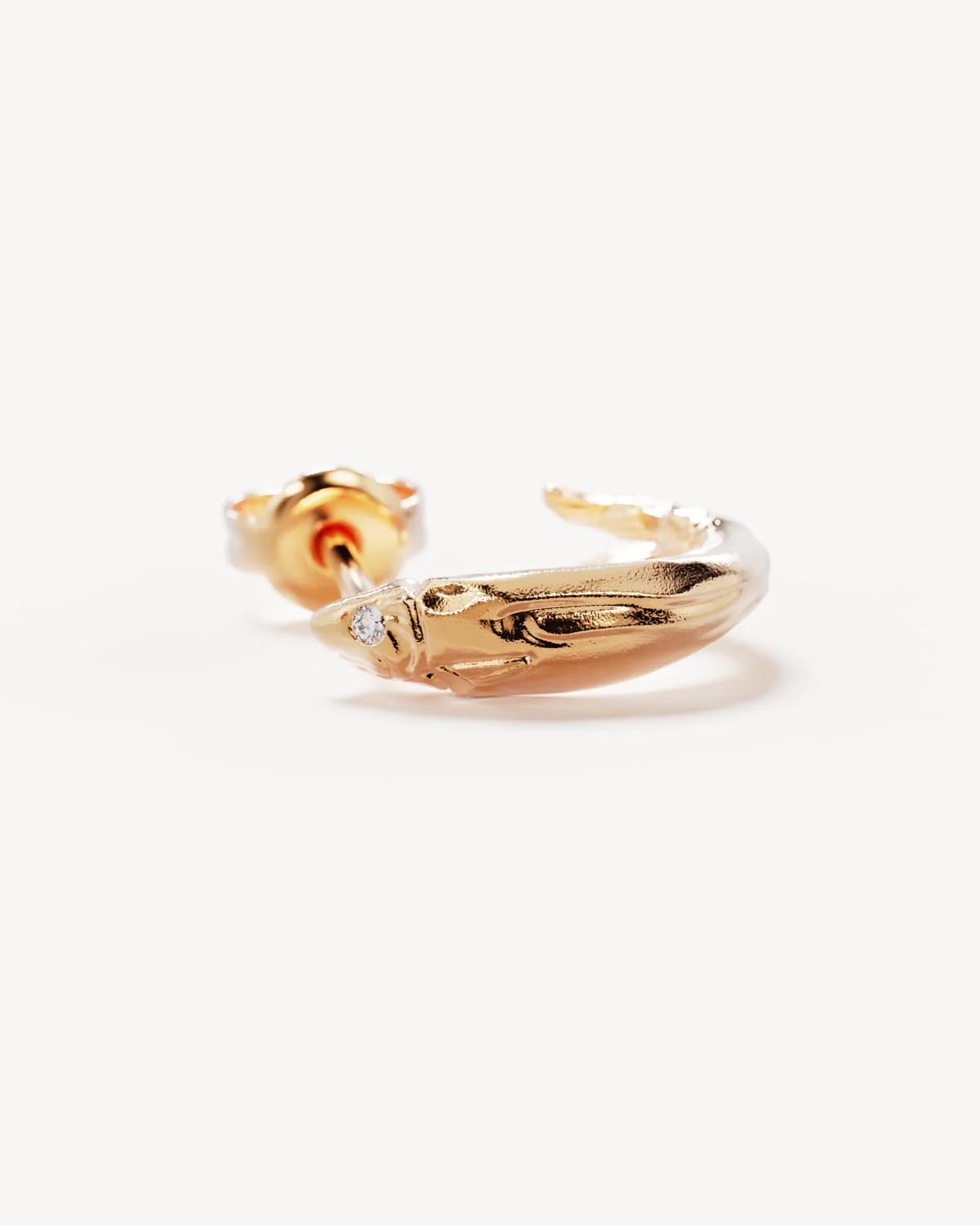 18k Gold Vermeil Wishing Hoops - Image 3