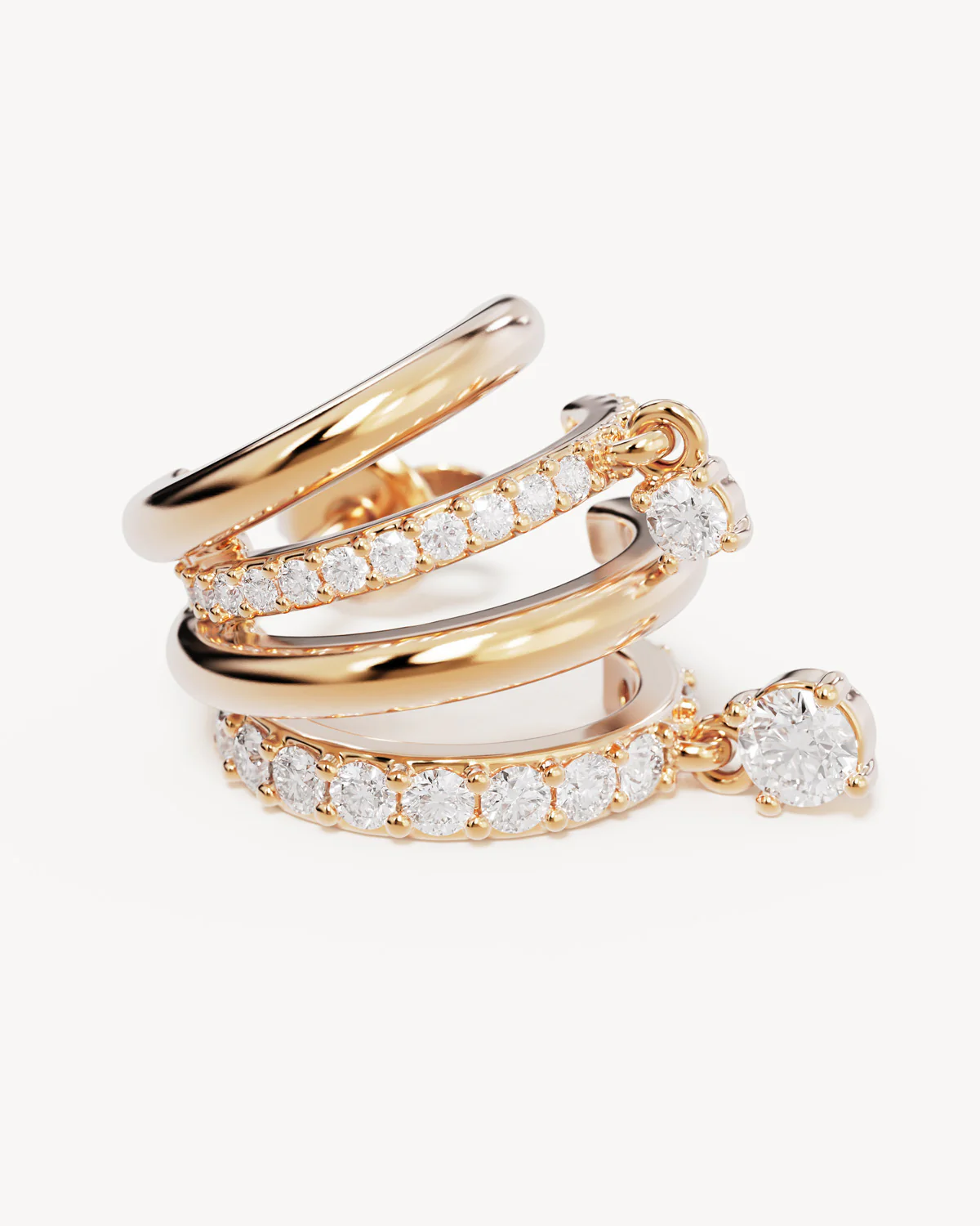 18k Gold Plated With Every Breath Illusion Hoops - Image 3