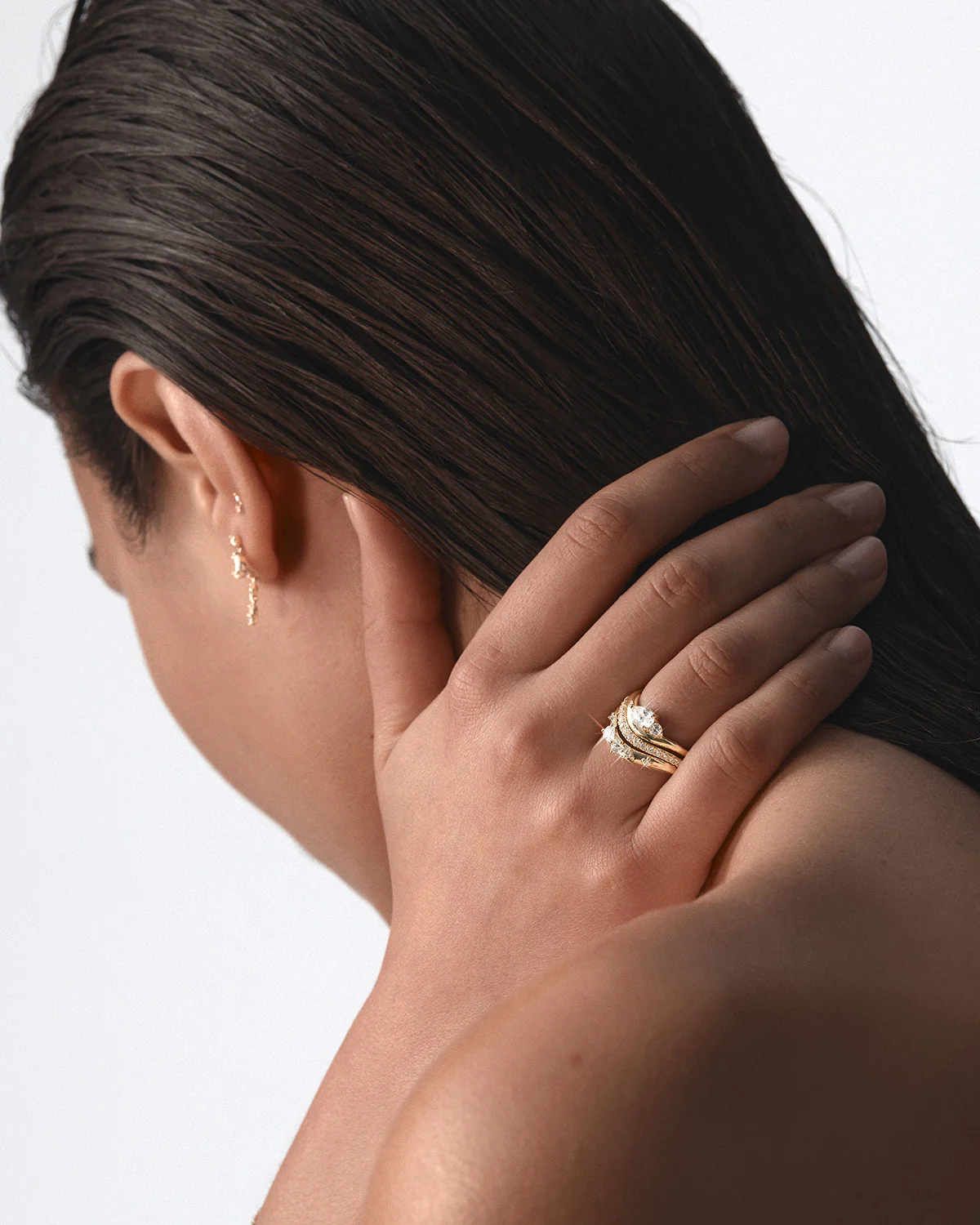 9k Solid Gold Morning Light 0.2ct Lab-Grown Diamond Ring - Image 4