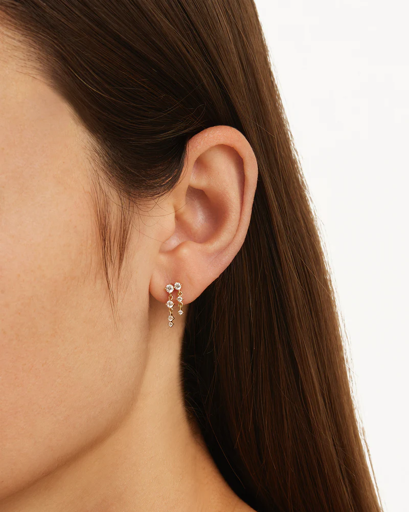 9k Solid Gold She Will Rise 0.2ct Lab-Grown Diamond Drop Earring - Right - Image 2