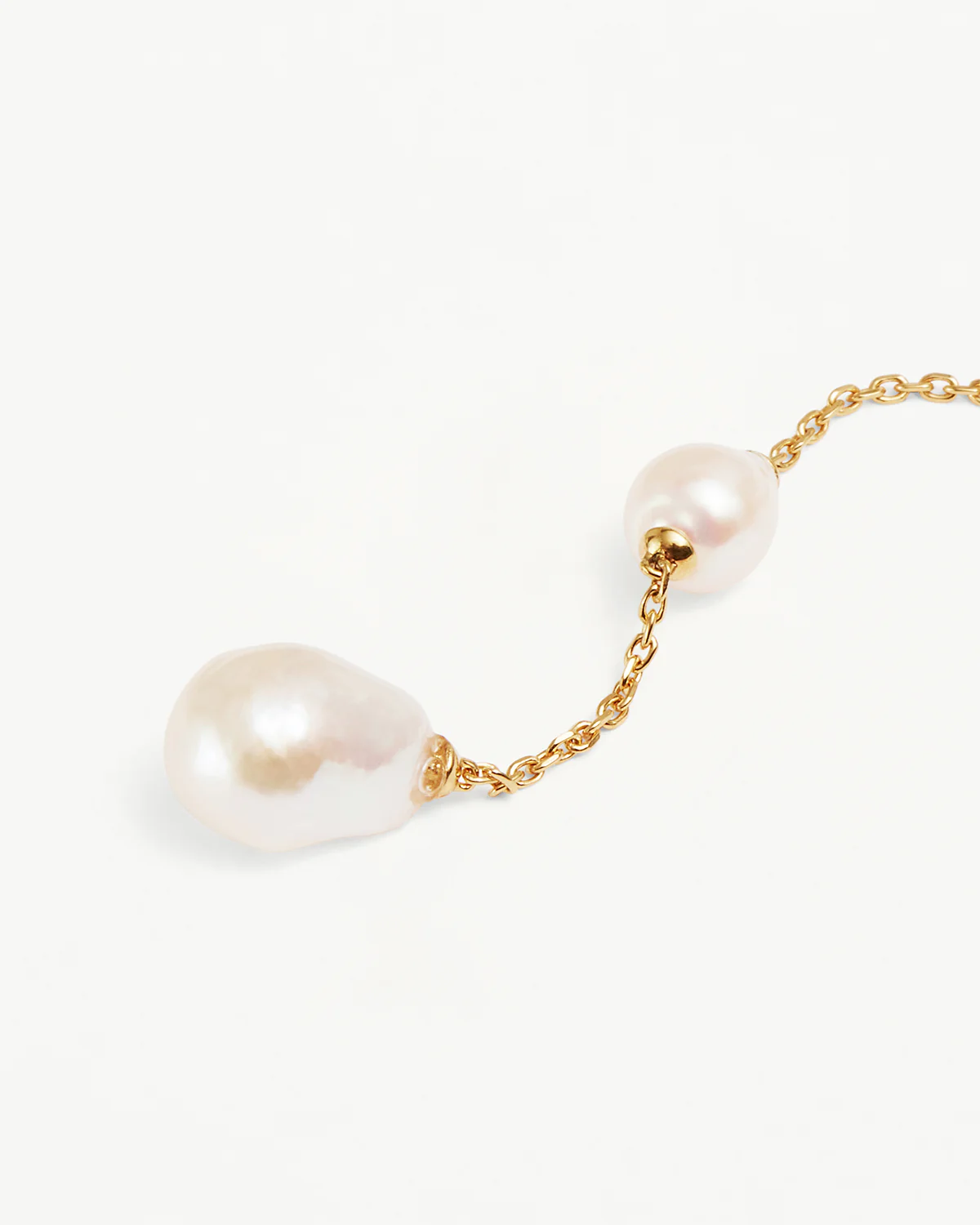 18k Gold Vermeil Forever Moments Pearl Chain Earrings - Image 3