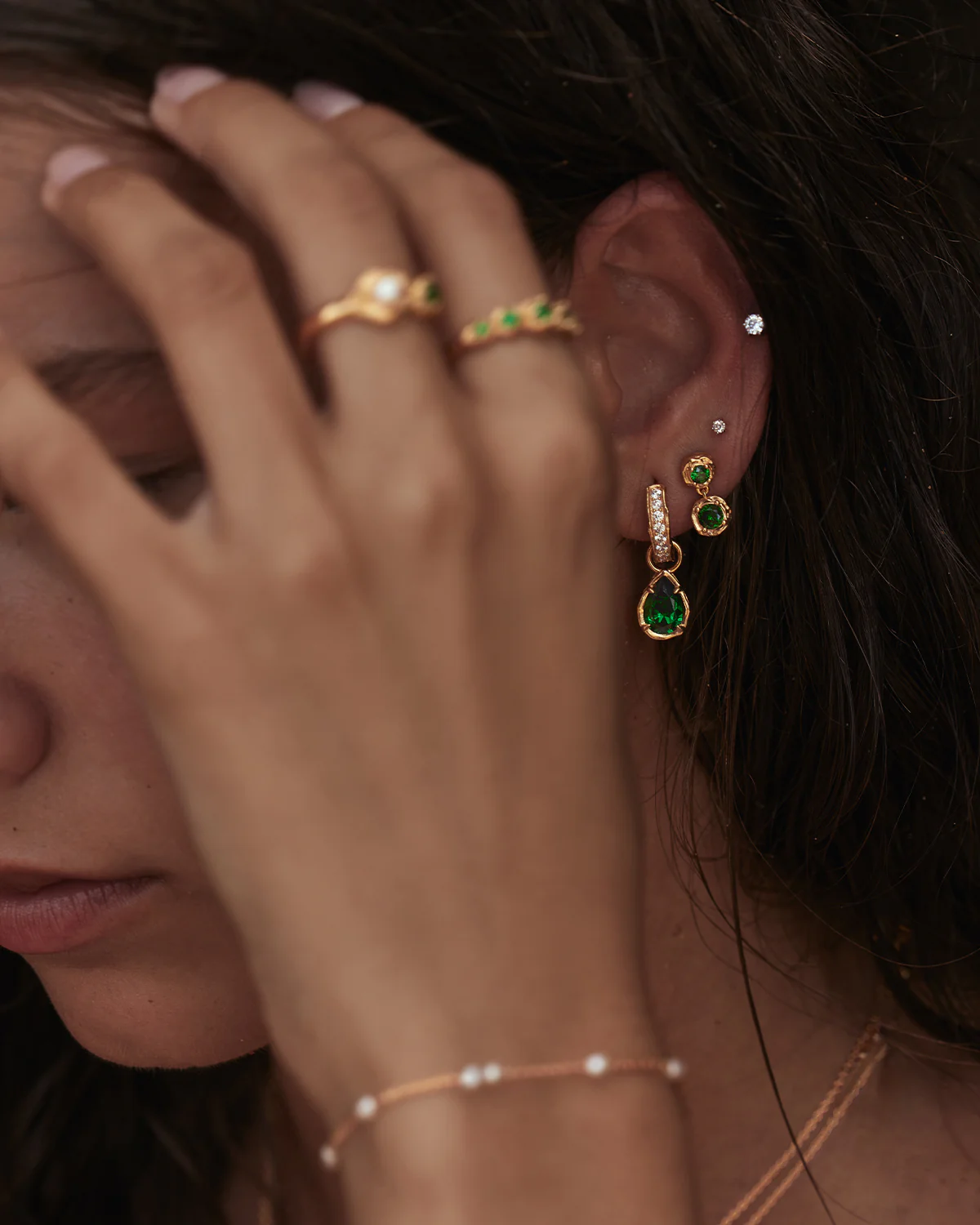 18k Gold Vermeil Depth of You Drop Earrings - Image 5