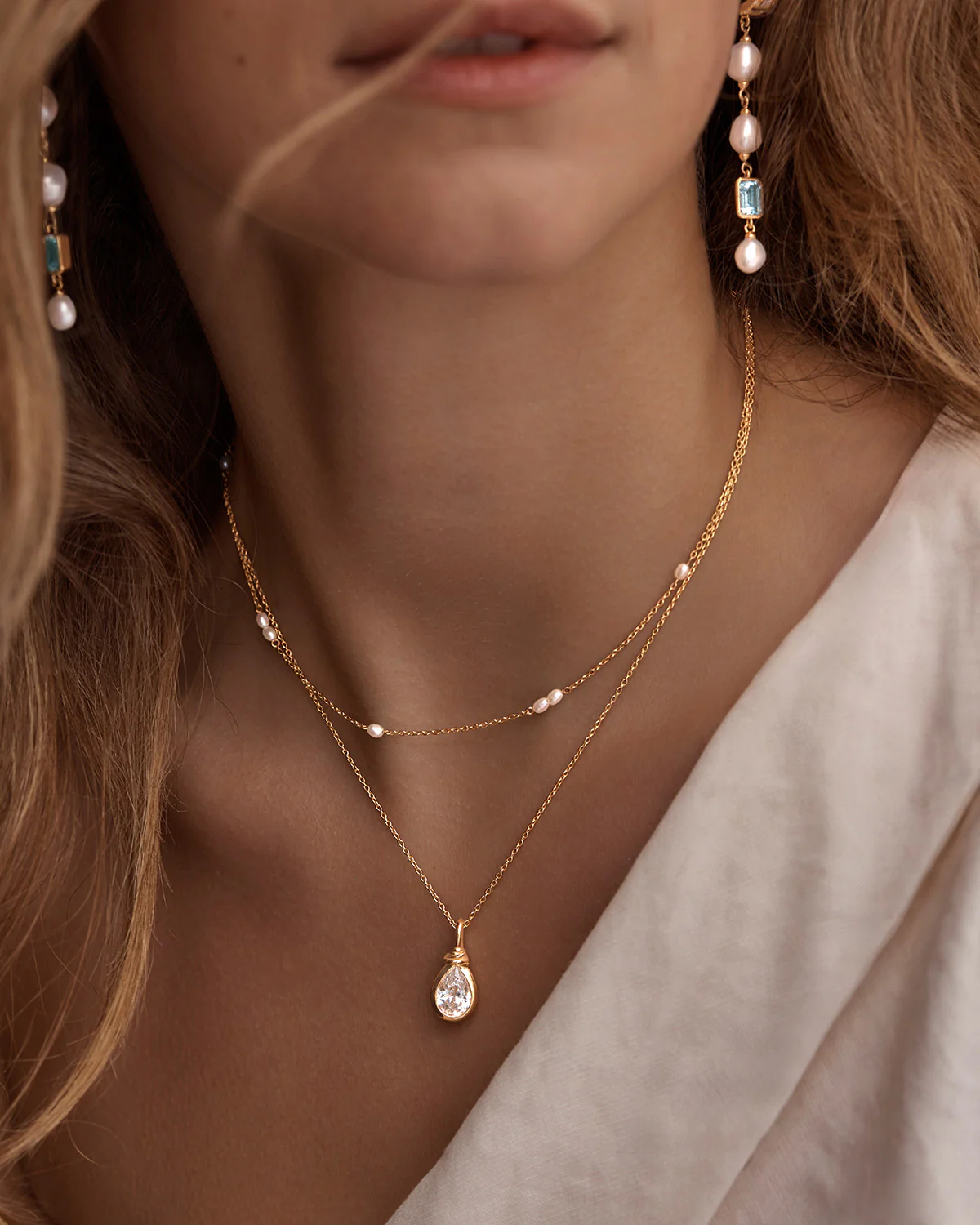 18k Gold Vermeil Serene Dreams Pearl Choker - Image 2