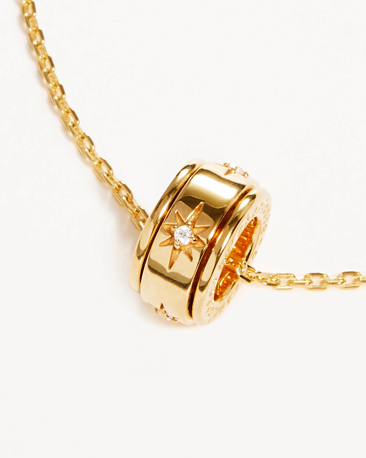 18k Gold Vermeil I Am Loved Spinning Meditation Necklace - Image 3