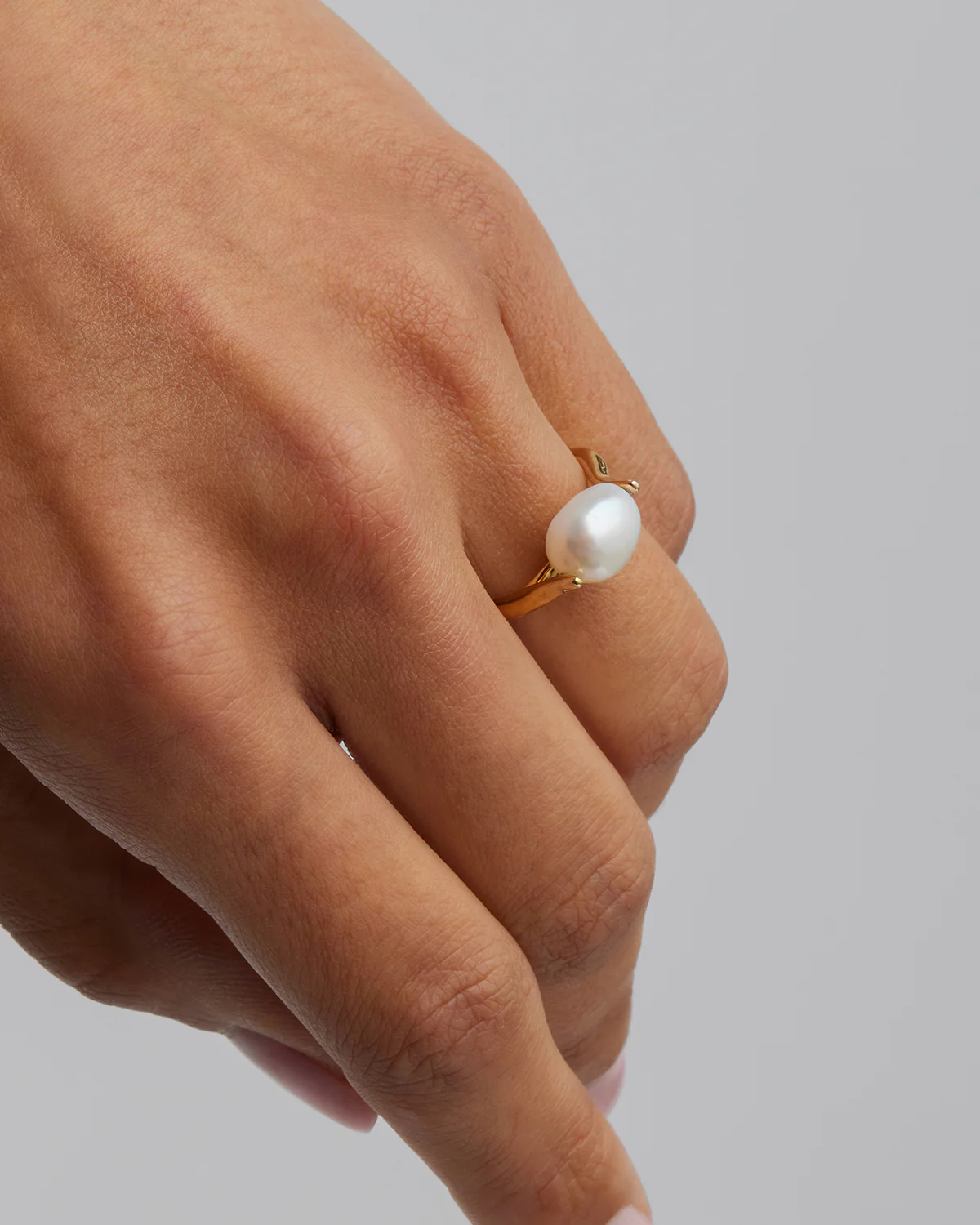 18k Gold Vermeil Harmony Pearl Ring - Image 2