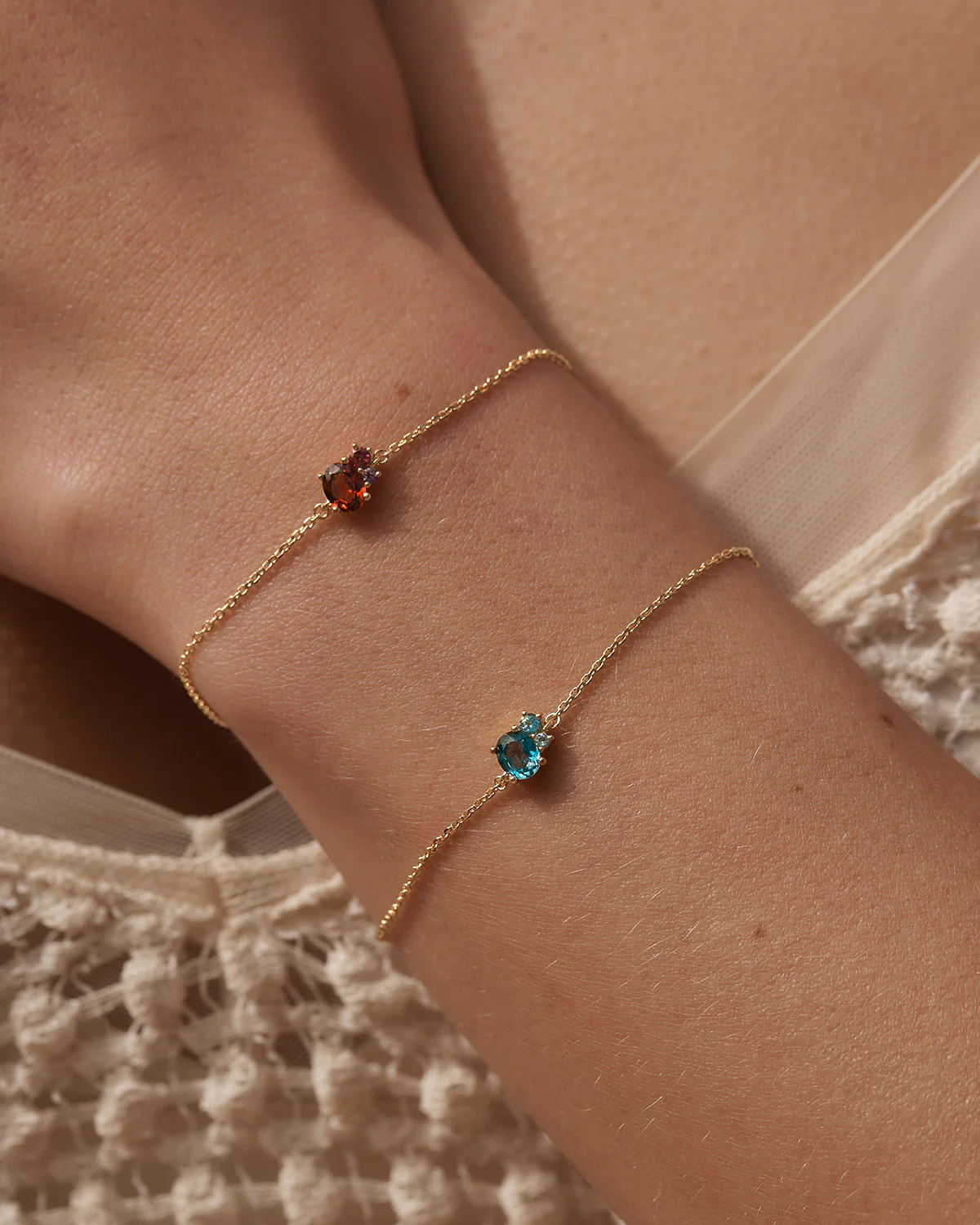 18k Gold Vermeil Kindred Birthstone Bracelet - December - Image 2