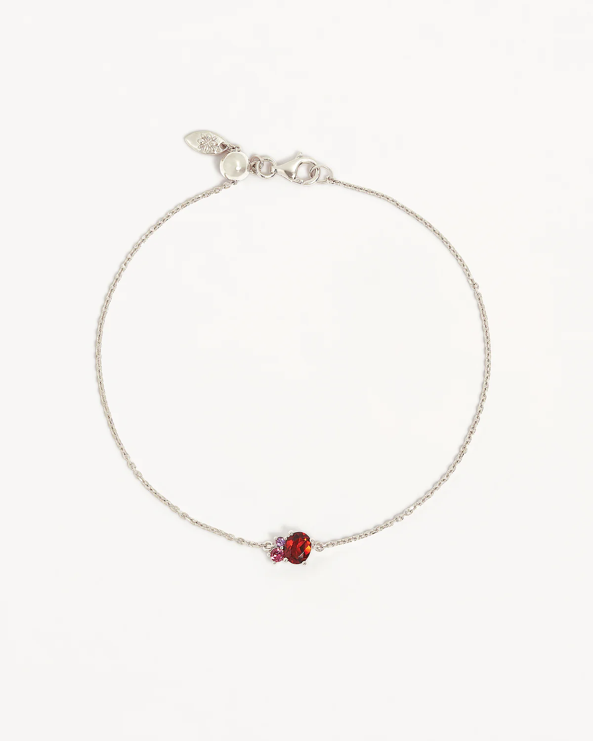 Sterling Silver Kindred Birthstone Bracelet - January