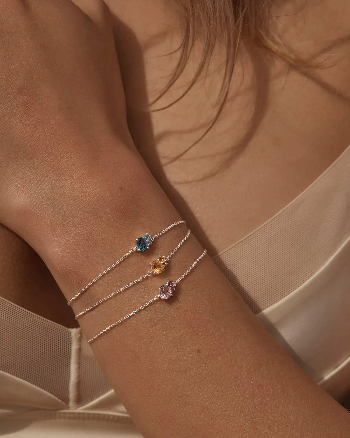 Sterling Silver Kindred Birthstone Bracelet - November - Image 2