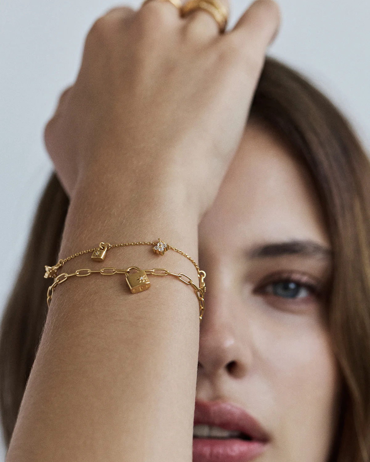 18k Gold Vermeil Love Unlocked Charm Bracelet - Image 5