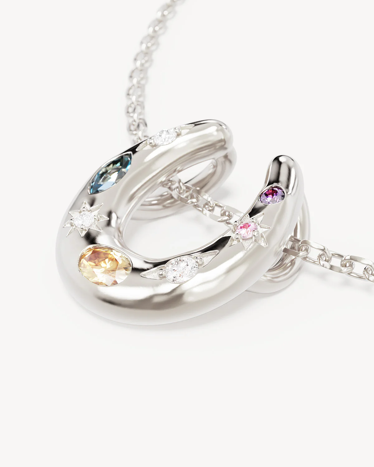 Sterling Silver Lucky Horseshoe Necklace - Image 3