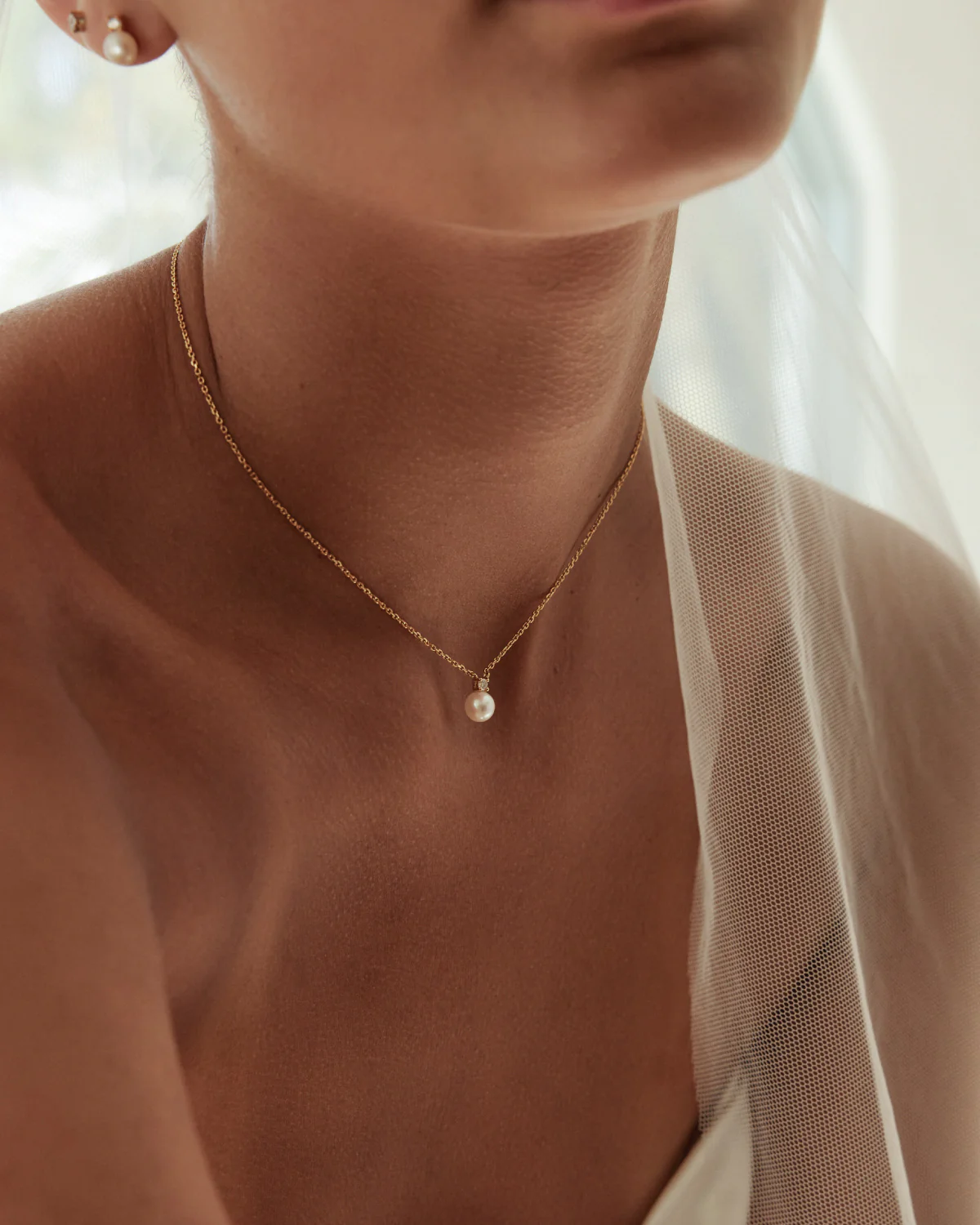18k Gold Vermeil Moments With You Pearl Necklace - Image 5