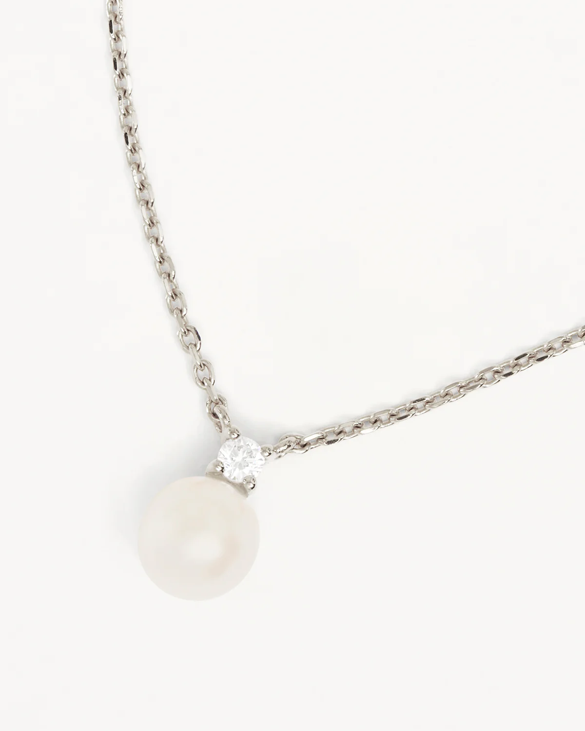 Sterling Silver Moments With You Pearl Necklace - Image 3