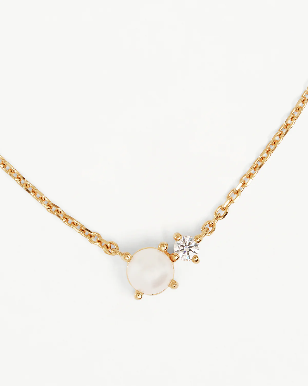 18k Gold Vermeil Serenely Yours Pearl Necklace - Image 3