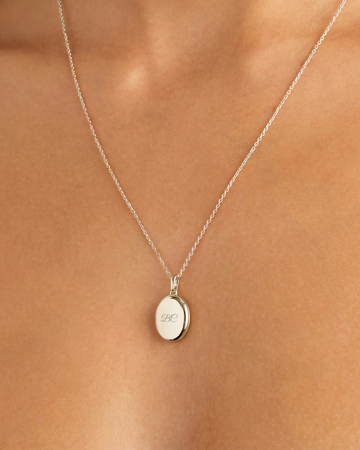 Sterling Silver Rounded Lotus Locket Pendant - Image 5