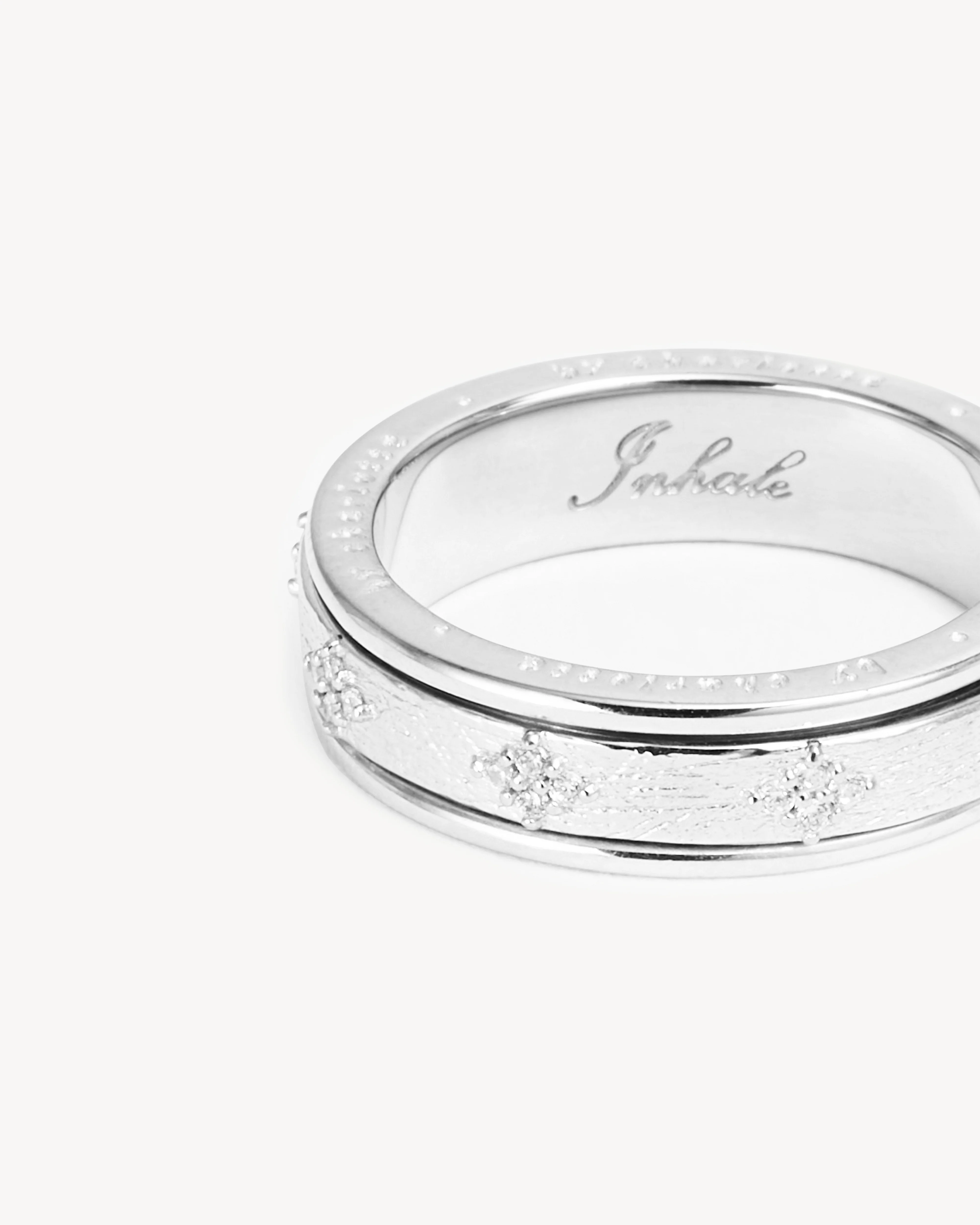 Sterling Silver Breathe Spinning Meditation Ring - Image 3