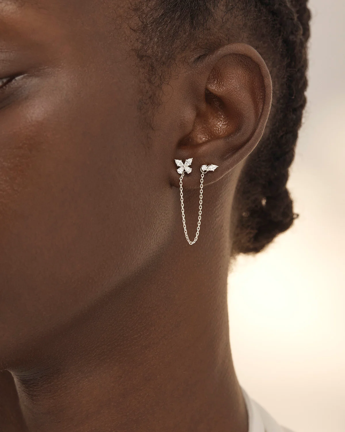 Sterling Silver Dancing in the Wind Chain Earrings - Image 2