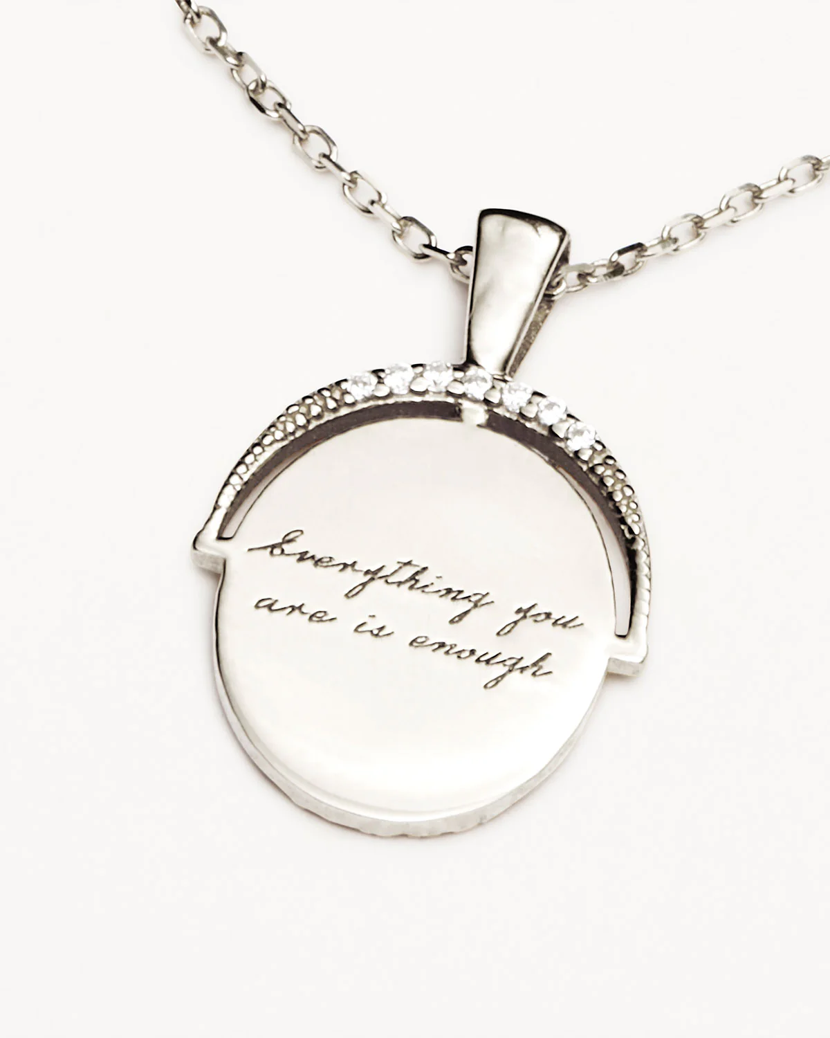 Sterling Silver Everything You Are Is Enough Small Necklace - Image 4