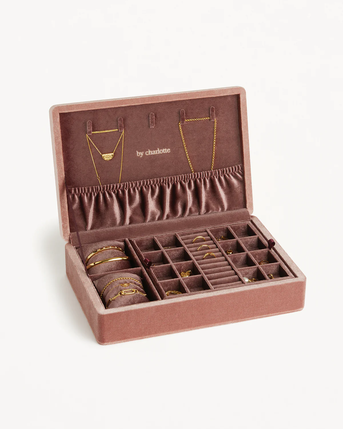 Velvet Lotus Jewellery Box - Dusty Rose